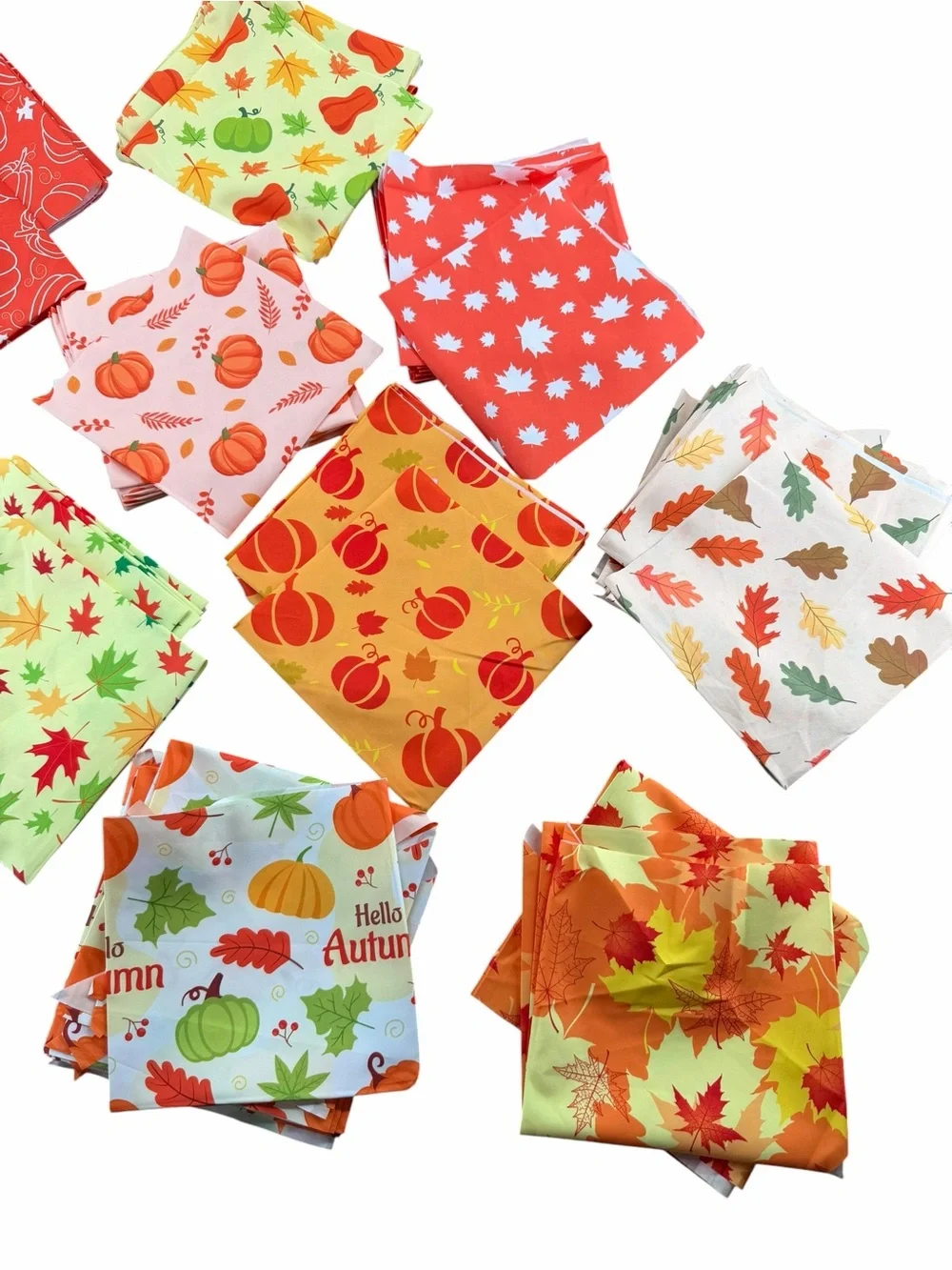 93 Pieces Autumn/Fall Dog Bandanas Bulk/Triangle Scarves for small/Medium Dogs